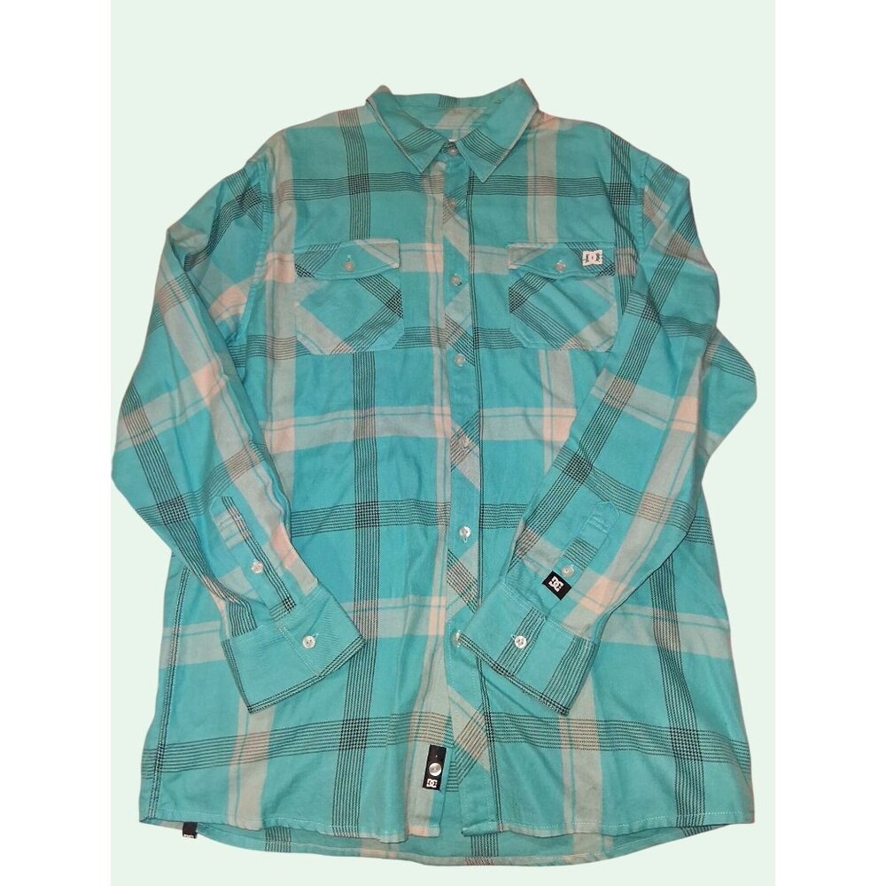 DC Turquoise Plaid Men's Shirt